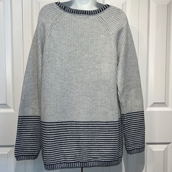 Rachel Zoe‎ Grey/Navy Crewneck Sweater Size Large - Picture 6 of 9